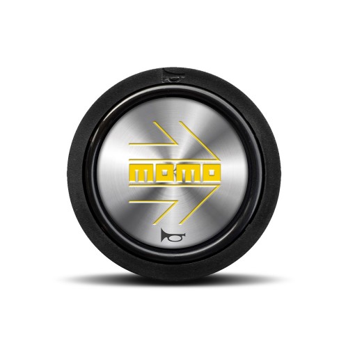 MOMO ARROW Shiny Silver/Yellow (Flat Lip / One Point)